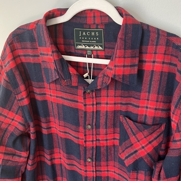 NWT Jachs Men's Recycled Flannel Button Up Shirt / Size 2XL - Picture 2 of 11